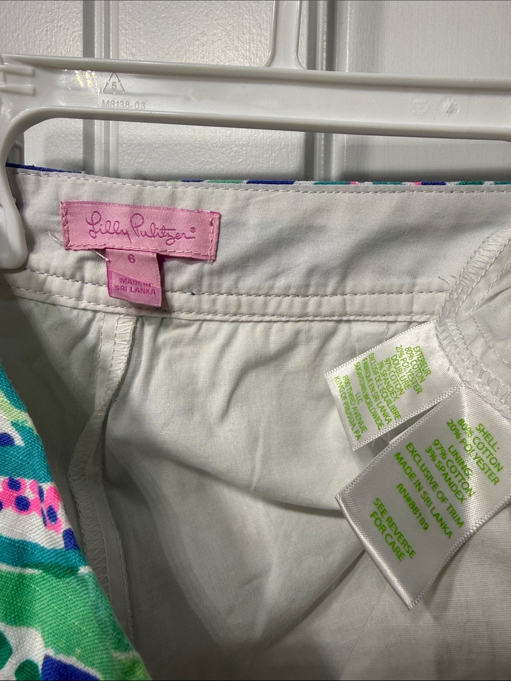 Lilly Pulitzer Skort Lorelie “Beckon Blue Wake Up Call” Scallop Hem Size 6 - Picture 2 of 8